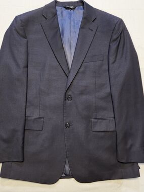 JOS A BANK Blazer Silk Wool Mens 40R Blue Navy Suit Jacket Sport Coat Interview